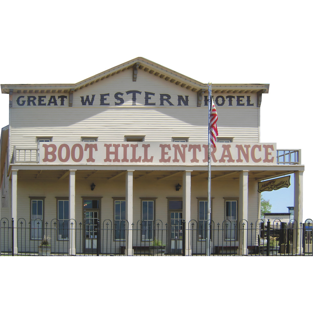 H13729 Dodge City Kansas Boot Hill Museum History Cardboard Cutout Standee Stand