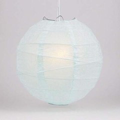 Quasimoon 12″ Ivory Round Paper Lantern, Crisscross Ribbing, Hanging Decoration