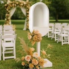 Audio Guest Book Stand Phone Booth Box Video Recording Table for Wedding Party