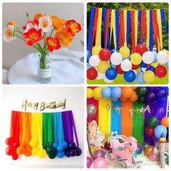 8 Rolls Crepe Paper Streamers 10×98 Inch 8 Memphis Colors DIY Wrapping