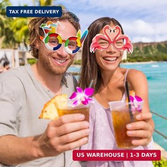32 Pack Beach Pool Party Eyeglasses Decor Summer Luau Paper Glasses Bulk Hawaiia