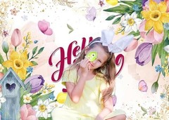 Spring Backdrop 8x6ft – Butterfly Flowers Party Banner for Birthday & Baby Showe