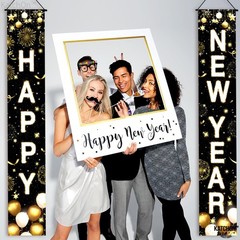 , XtraLarge Happy New Year Banner – 72×12 Inch | Porch Banner for New Years E