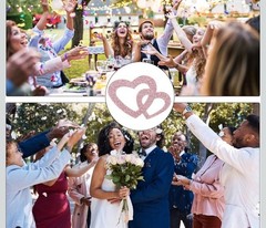 500 Pcs Rose Gold Glitter Heart Confetti – Wedding – Birthday – Valentines