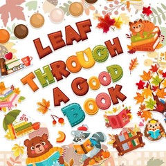 Fall Classroom Decorations Leaf Through A Good Book Bulletin Board Set Autumn