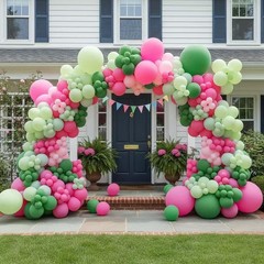 Eicuecue Pink And Green Balloons Garland Arch Kit 183Pcs – 5 10 12 18 Inch