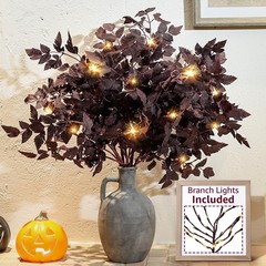 IGERI Faux Fall Stems for Vases Realistic Maple Leaves Branches 24 in, 6 Pack