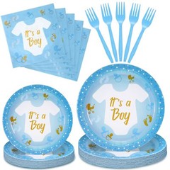24 Sets Baby Shower Plates and Napkins Disposable Baby Shower Party Supplies …
