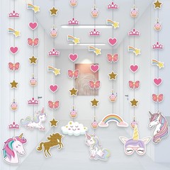 5th Girl Unicorn Party Decorations set, 5 Year Old Party Supplies for Girls w…