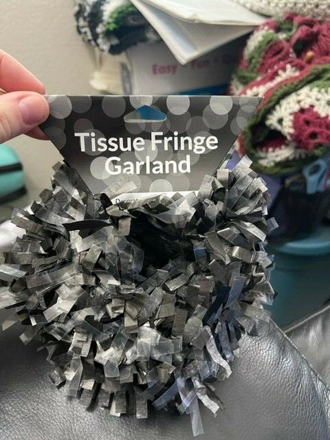 Black Tissue Fringe Garland 25FT New!!!