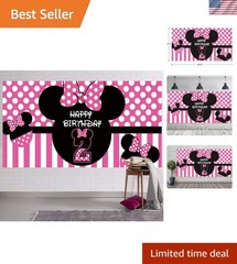 Charming Minnie 2nd Birthday Banner – Large 6.6×3.3 ft Photography Background