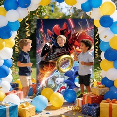 Sonic The Hedgehog Party Supplies Birthday Decor Backdrop Topper Photo Backdrop