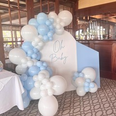 Blue and White Balloon Arch Kit, ADOINBY 140Pcs Pastel Light Blue and White