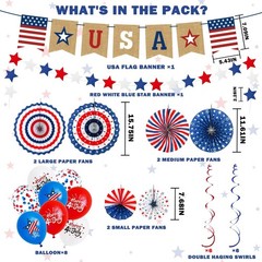 Complete 28 PCS Independence Day Party Supplies for Patriotic Celebrations