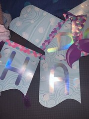 Happy Birthday Mermaid Tail Banner Party Supplies Pink Purple Blue