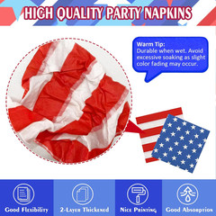 4Th of July Decorations Patriotic Decorations Party Supplies Set for 24 Guests,