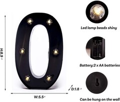 Versatile LED Light Up Numbers – Black & Gold Party Decorations for Events