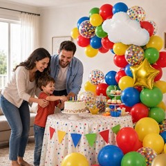 Red Yellow Blue Balloons, 12 Inch Red Yellow Blue Green Confetti Primary Colo…