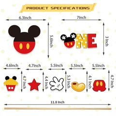 28 Pcs Red Mouse 1st Birthday Centerpieces Table Toppers Party Supplies