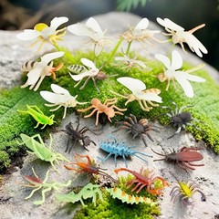Insect Toy Figures for Kids – 24pcs, 2-4′ Fake Bugs – Spiders, Cockroaches, Scor