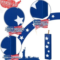 Versatile 4th of July Decorations – 3 PC Wooden Centerpieces for Festive Style