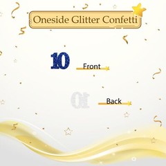 Double Digits 10 Confetti 100pcs Blue Glitter 10th Birthday Table Decoration