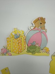 Vintage 1982 Hallmark Special Delivery Stork Baby Shower Honeycomb Centerpiece