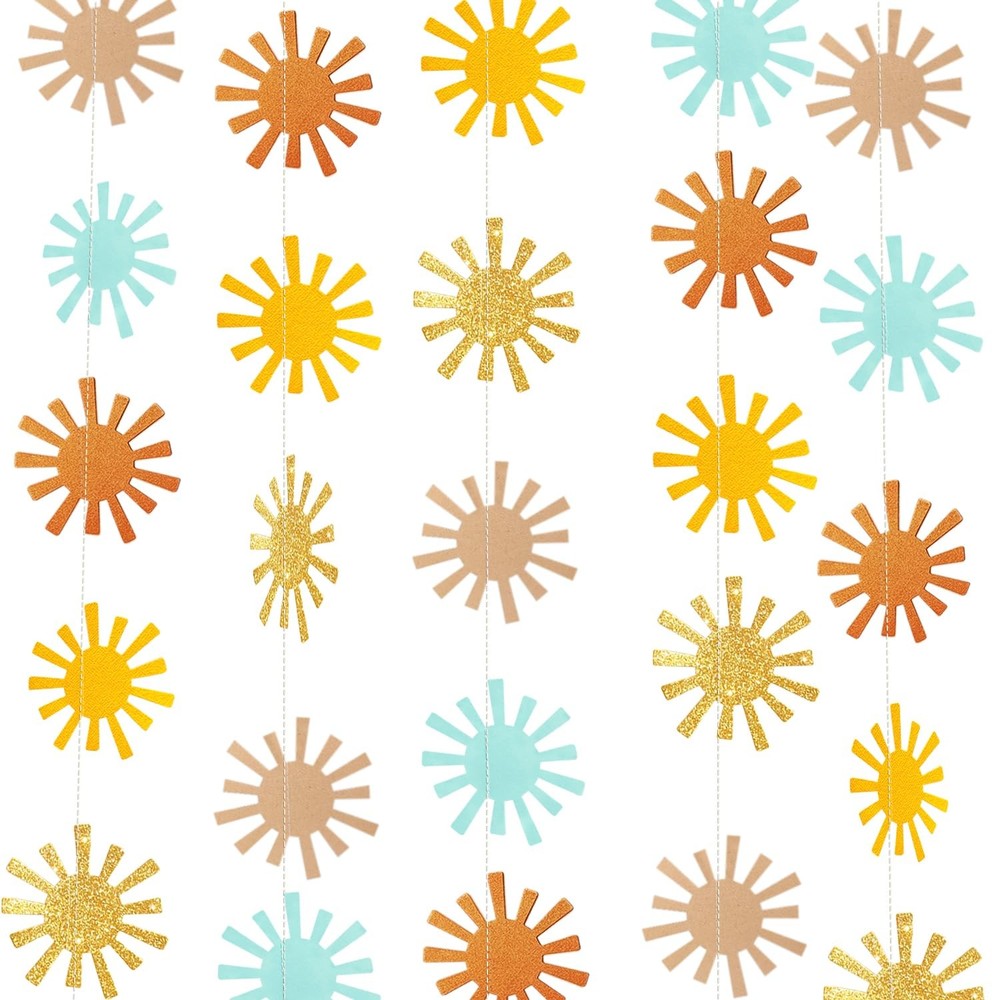 Sunshine Garland 2 Pcs Blue Brown First Trip Around the Sun