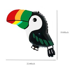 4pcs Toucan Balloons Tropical Bird Balloons For Summer Hawaiian Luau Party De…