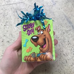Scooby-Doo Balloon Weight Centerpiece Green w/ Blue Tinsel Birthday Party Gift