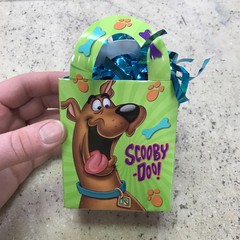 Scooby-Doo Balloon Weight Centerpiece Green w/ Blue Tinsel Birthday Party Gift