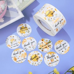 500 Pcs Bee Thank You Stickers for Jars Bottle Honey Bee Theme Party Wedding