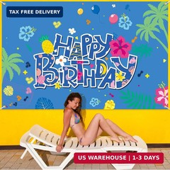Tingjoo Happy Birthday Party Backdrop Cartoon Photo Background 4 x 6 FT Cute Haw