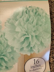 Fluffy Decorations Blue Teal Pompoms 3 Count 16″ In Diameter Party