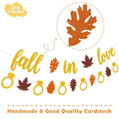 Fall In Love Banner Sign Garland for Thanksgiving Fall Autumn Wedding Party