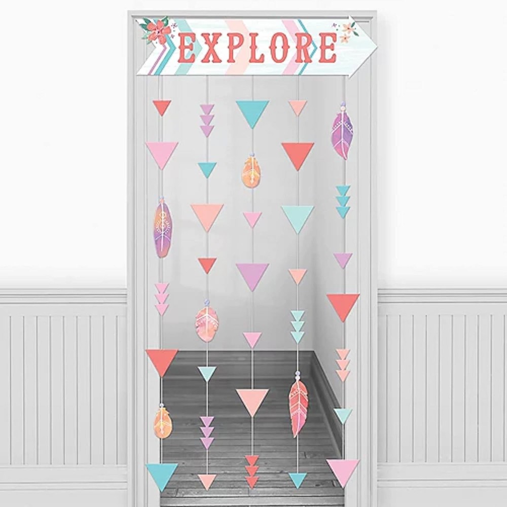 Free Spirit Bohemian Boho Chic Flower Birthday Party Decoration Door Curtain