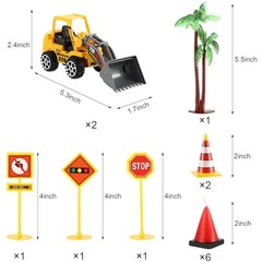 BBTO 14 Pcs Construction Party Decoration Supplies Set Include 6 Count Cone…