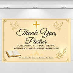 Pastor Appreciation Banner � Thank You Pastor Backdrop for Church, Pastor App…