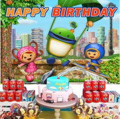Team Umizoomi Party Decorations Backdrop Banner Poster Birthday Gift for Kids