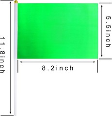 Versatile 25 Pack Mini Solid Green Flags – Perfect for Kids’ Birthdays & More