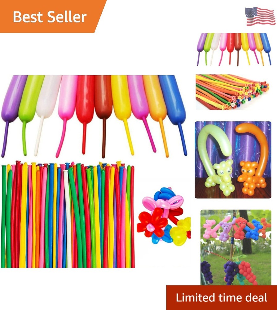 100pcs 260 Multi Long Balloons for Animal Modeling, Quality Latex Twisting B…