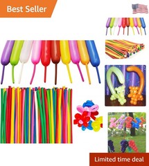 100pcs 260 Multi Long Balloons for Animal Modeling, Quality Latex Twisting B…