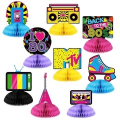 80s Party Decorations Back To The 80s Party Honeycomb Centerpieces Retro Table