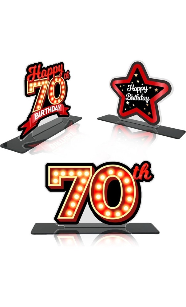 70th Birthday Counter Toppers NEW FREE SHIPPING