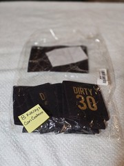 Dirty 30 Birthday Can Cooler Set of 8 Black Gold 30th Party Favors Decoration