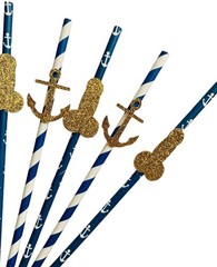 Nautical Bachelorette Straws, Nauti Theme, Nauti Party, Anchor Bachelorette