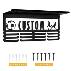 Stainless Steel Medal Display Rack Wall Mount Holder Fits Up to 60 Medals