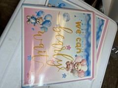 Bear Gender Reveal Balloon Boxes Decorations – 1ooPcs Pink Blue Balloons + MORE
