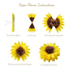 Sunflower Tissue 10 Piece Assortment, (yellow and brown)
