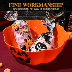 Fall Candy Bowl Halloween Salad Bowls Pumpkin Fruit for Parties Office